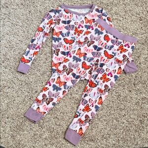 LITTLE SLEEPIES BUTTERFLY KISSES TWO PIECE PAJAMA SET